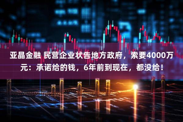 亚晶金融 民营企业状告地方政府，索要4000万元：承诺给的钱，6年前到现在，都没给！