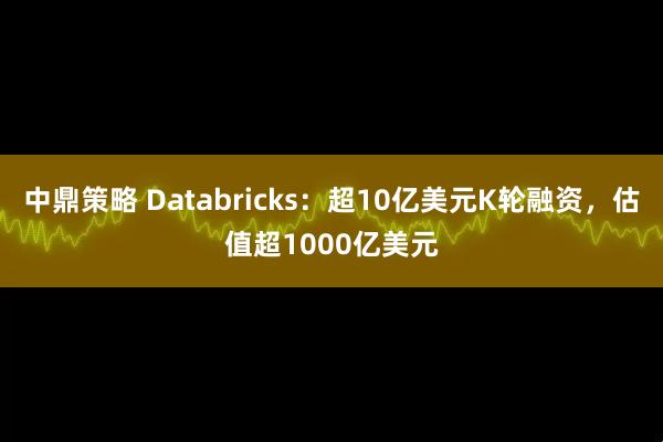 中鼎策略 Databricks：超10亿美元K轮融资，估值超1000亿美元
